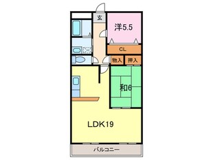 ミクニハイツ２の物件間取画像